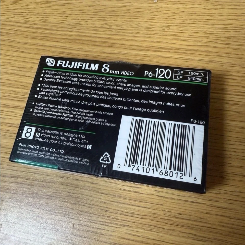 Unopened Fujifilm P6-120 8mm High Quality Video Cassette Sealed